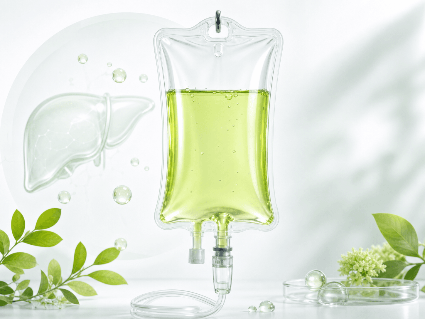 Liver detox IV drip wellness graphic