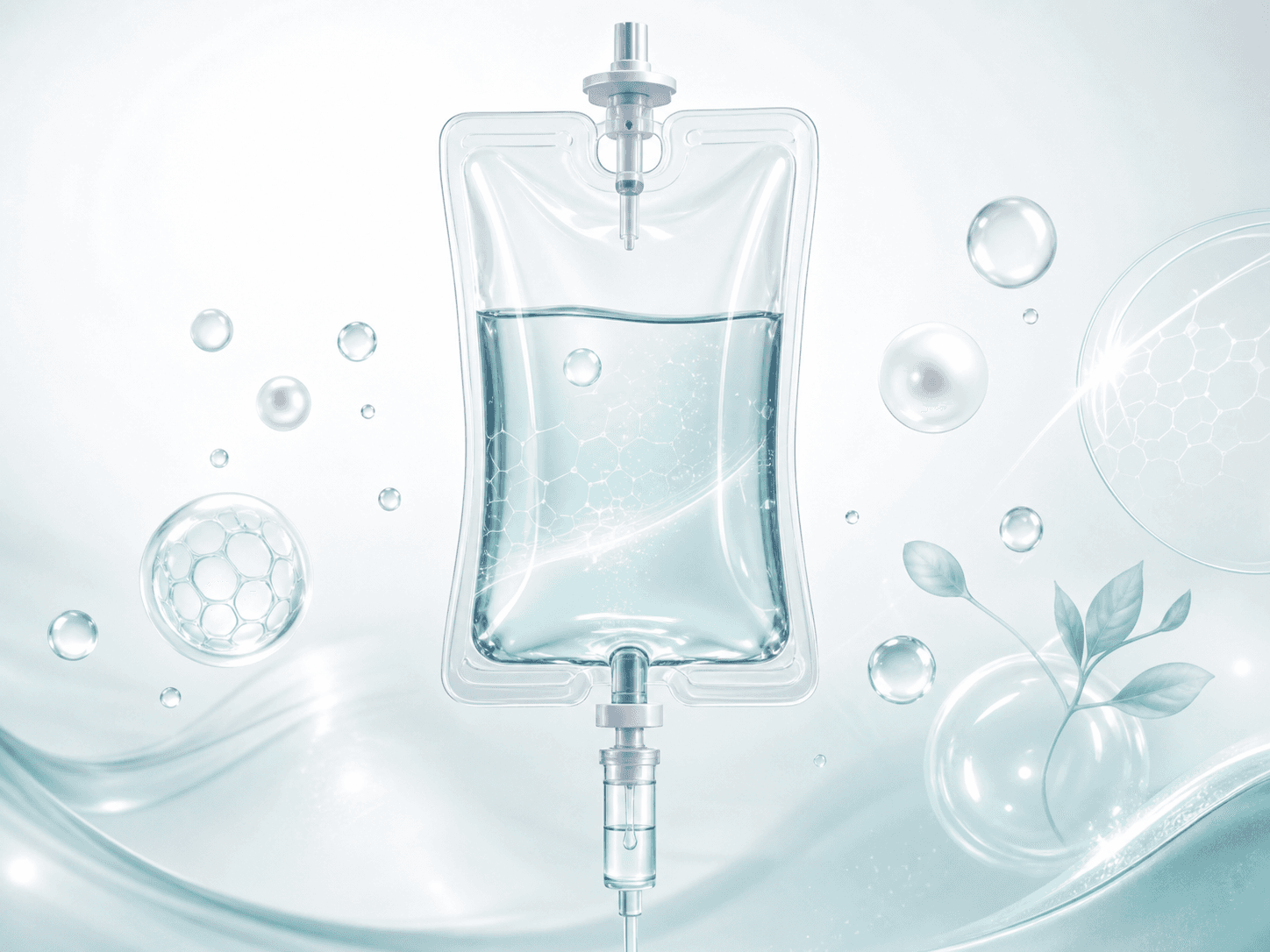 Skin whitening IV drip wellness graphic
